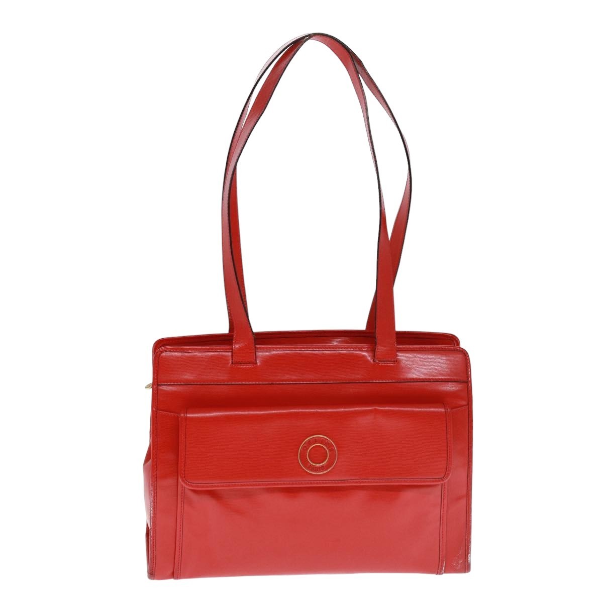 Celine Shoulder Bag Leather Red Auth Bs15049